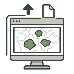 Upload or select areas of interest icon